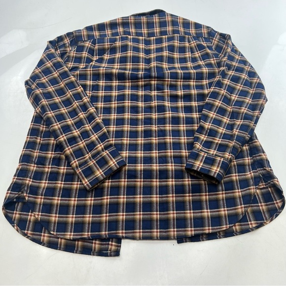 Pendleton men’s brown blue flannel button down shirt M L86-19 - Picture 3 of 5